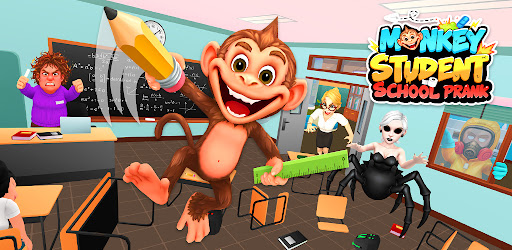 Monkey Student: School Prank