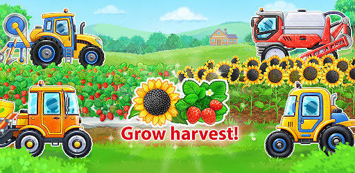 Tractor, car: kids farm games