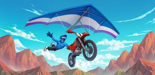 Airborne Motocross Bike Racing